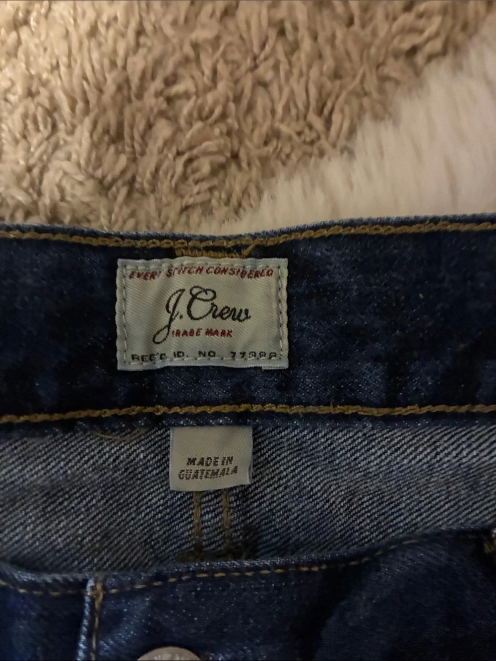 J. Crew Men's Navy Straight-Leg Jeans
